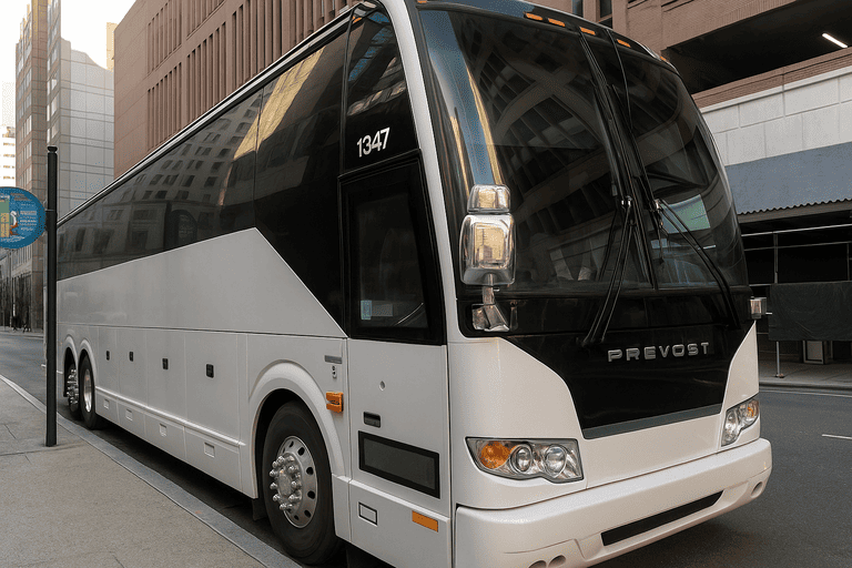 a Charter Bus Rental Pittsburg coach bus