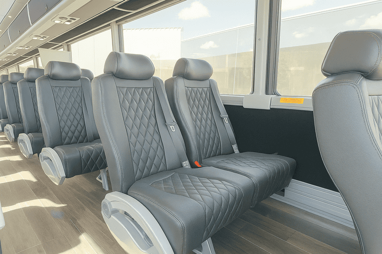 interior of Charter Bus Rental Pittsburg charter bus